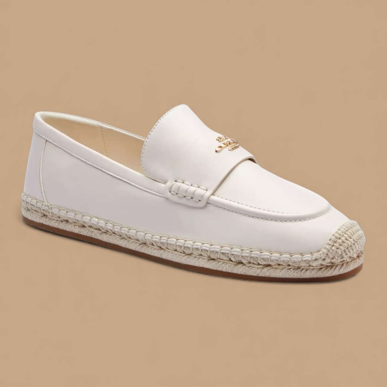 Coach Lockup Loafer Espadrille Chalk CAP49 8B