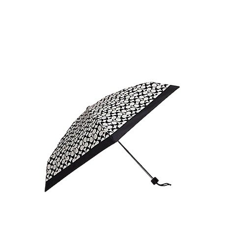 Coach Signature Mini Umbrella (COACH CP500) SILVER/CHALK MULTI