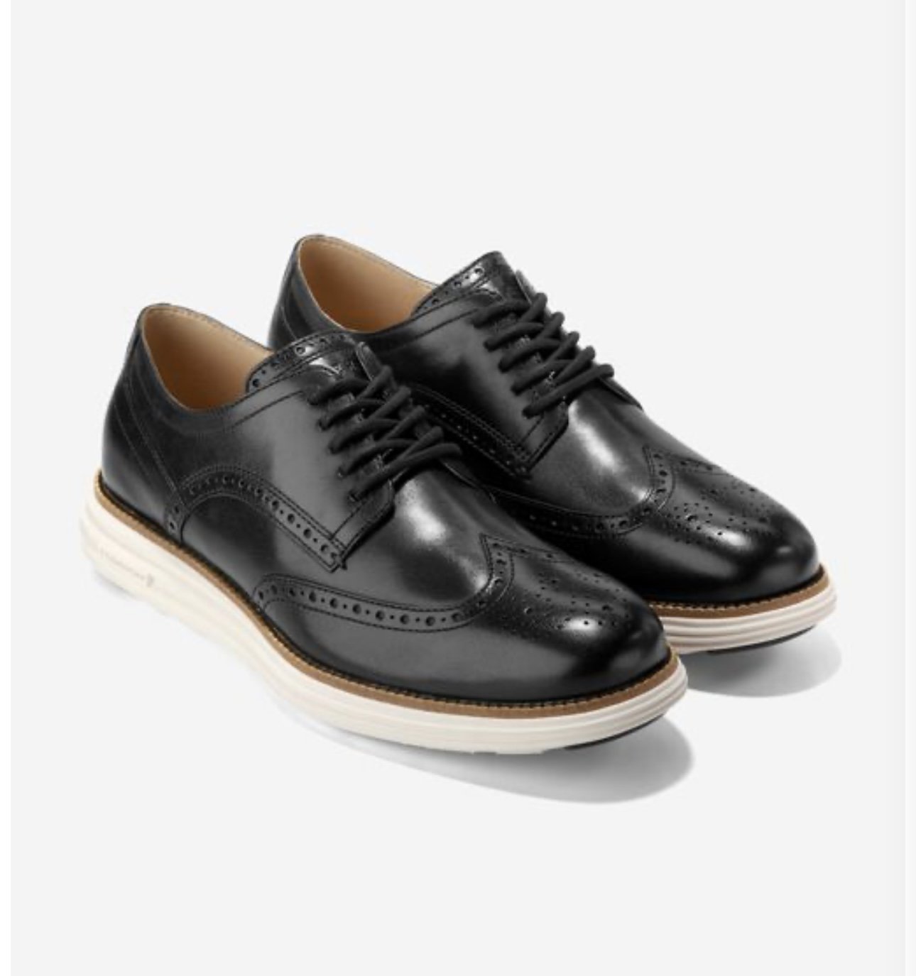 Cole Haan Men’s Original Grand Remastered Wingtip Oxfords Black 10.5