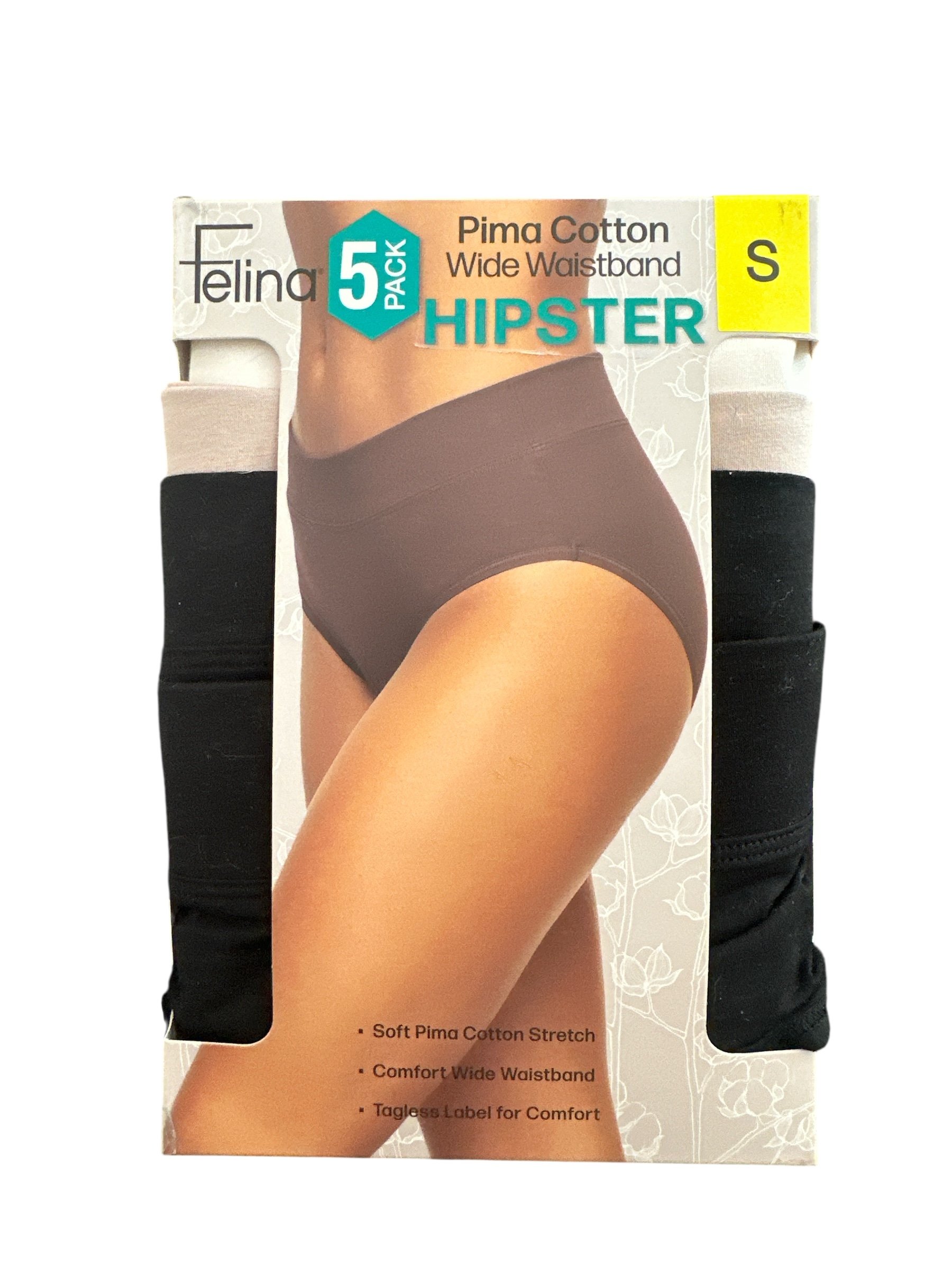 Felina Women’s Hipster 5-pack Black/Multi S