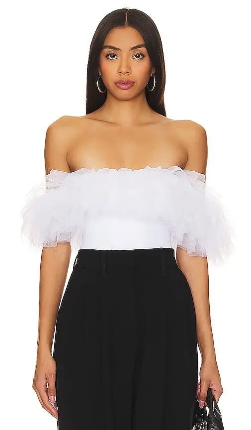 FREE PEOPLE Intimately White Big Love Bodysuit XS