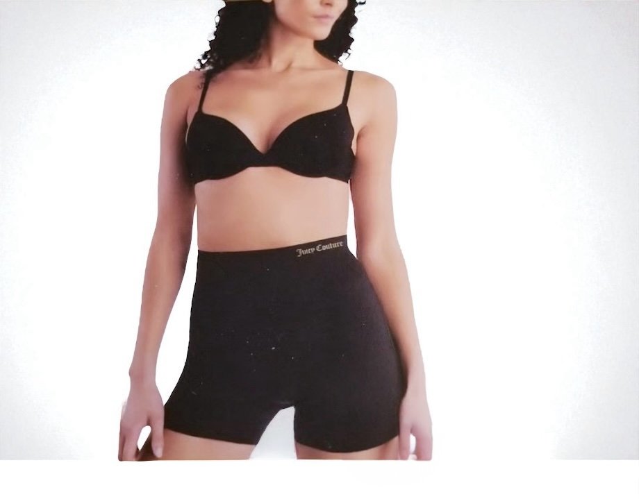 Juicy Couture Body Shaping Scuba Biker High Shorts Black L