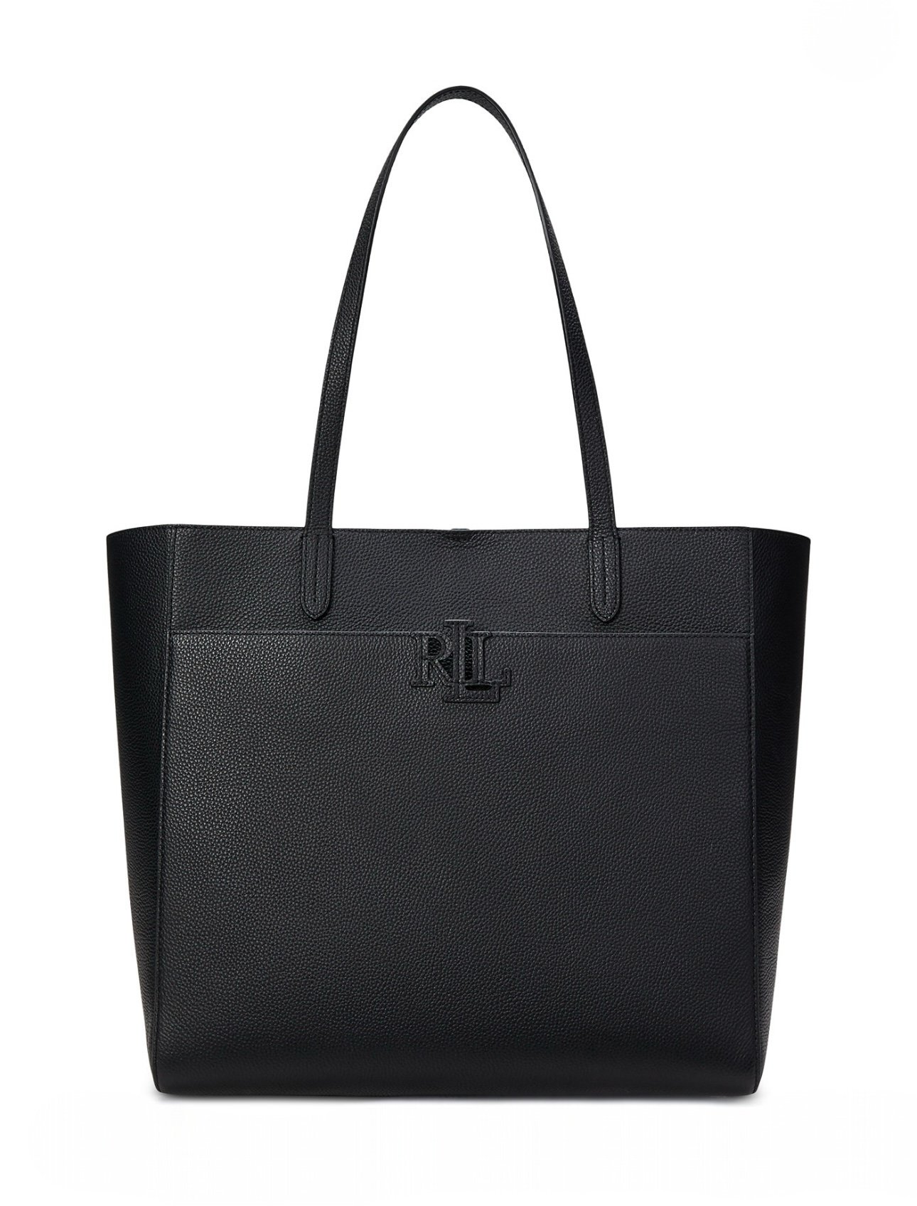 Lauren Ralph Lauren Pebbled Leather Extra-Large Cameryn Tote Bag Black