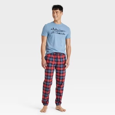 Men’s Regular Fit Pajama Pants- Goodfellow & Co’™ Blue S