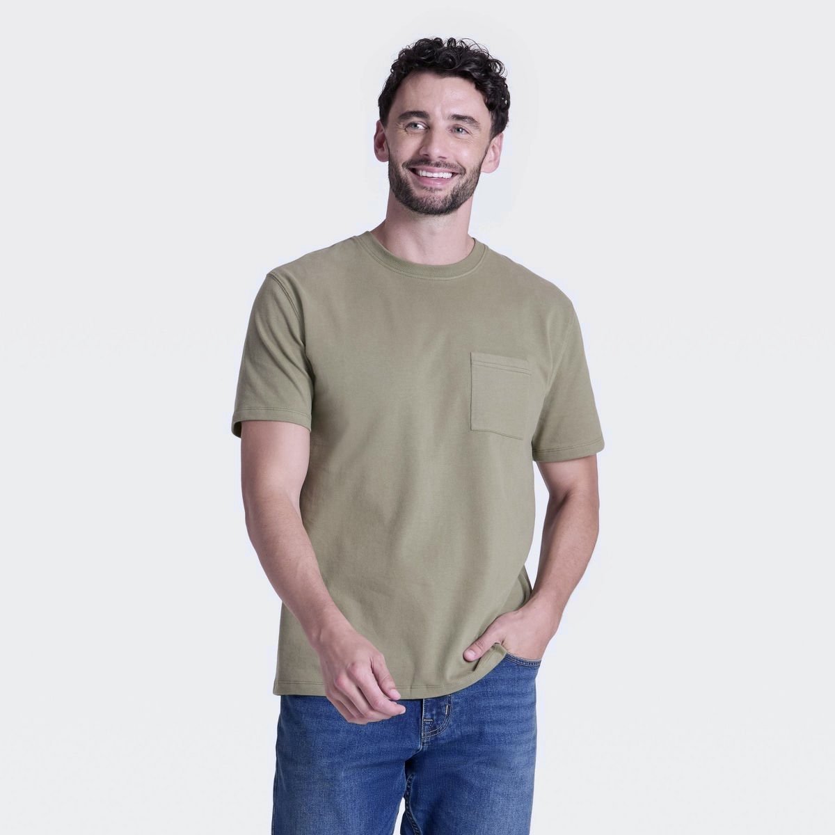 Men’s Vintage Short Sleeve Pocket T-Shirt – Goodfellow & Co™ Tan M