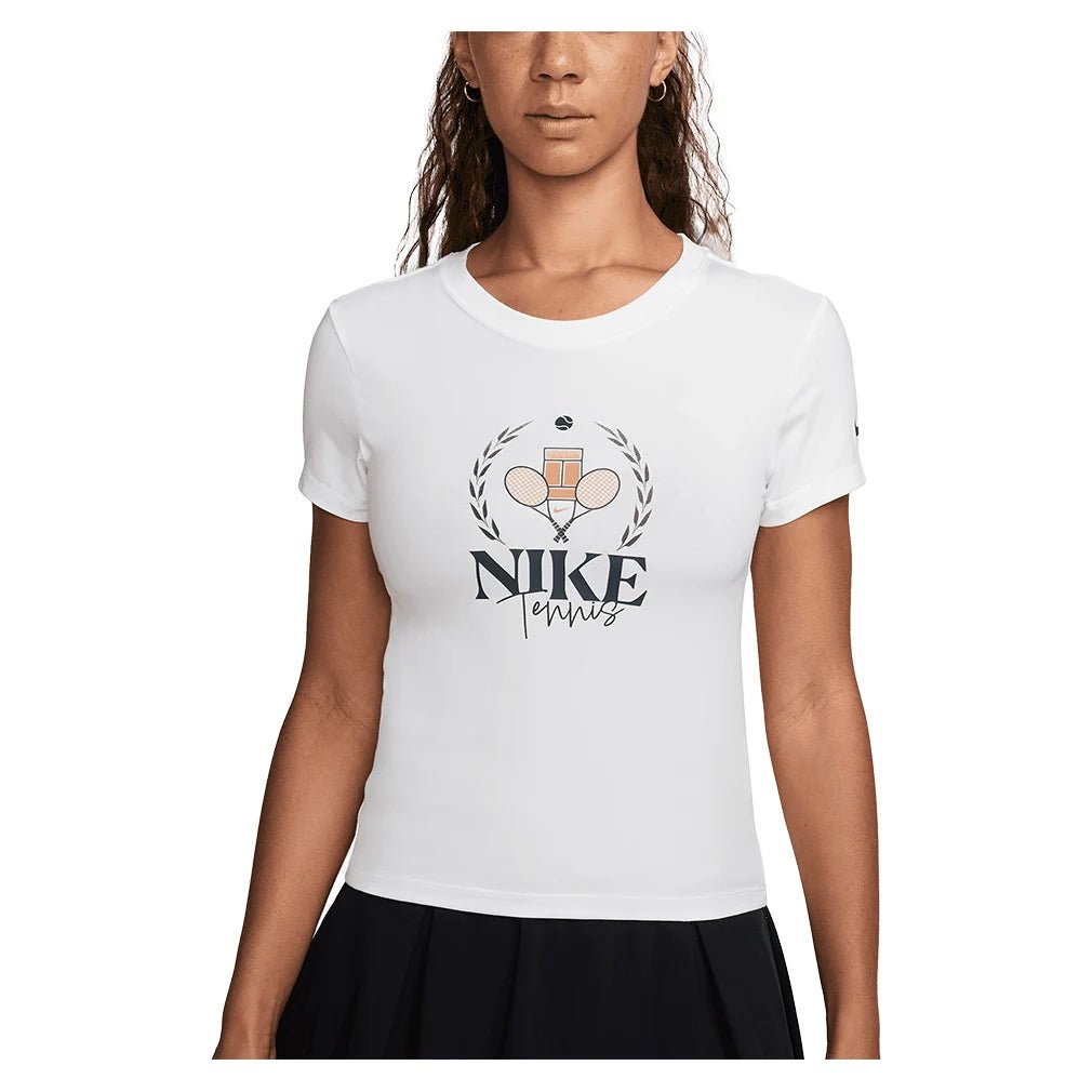 NIKE Women’s Paris Dri-FIT Slam Tennis Tee White L