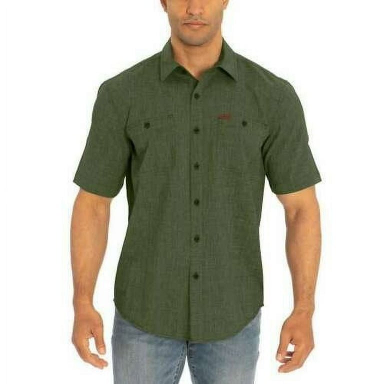 Orvis Men’s UPF 30+ Lightweight Woven Short Sleeve Tech Shirt, Green M