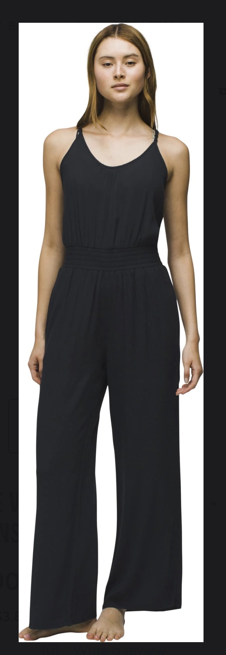 Prana Women’s Fernie Wide Leg Jumpsuit Black M