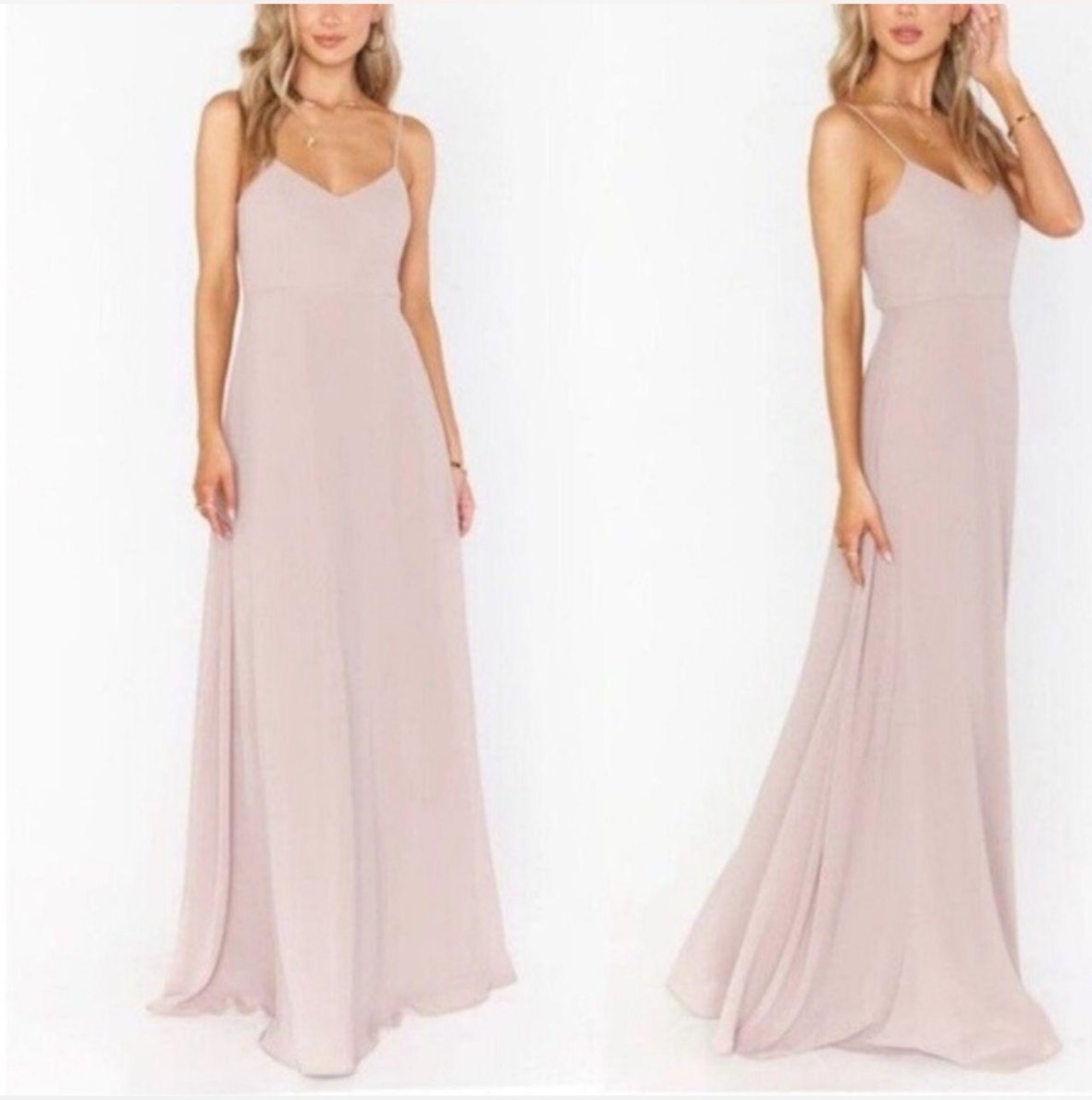 Show Me Your Mumu Faith Maxi Dress in Dusty Blush Crisp S