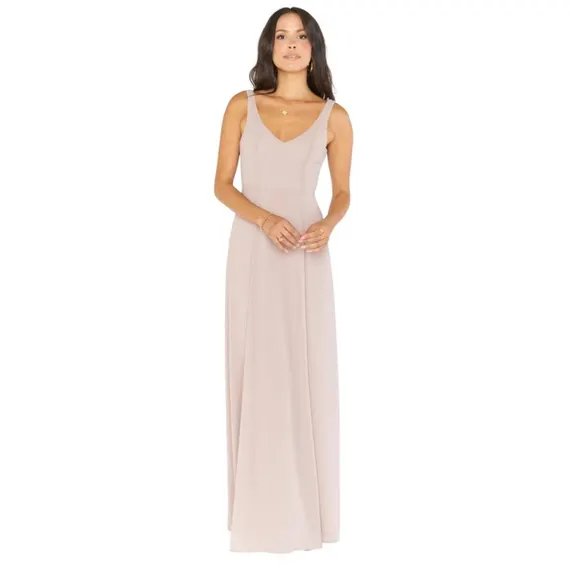 Show me your mumu Jenn Maxi Dress Show me the ring crisp Blush Pink S
