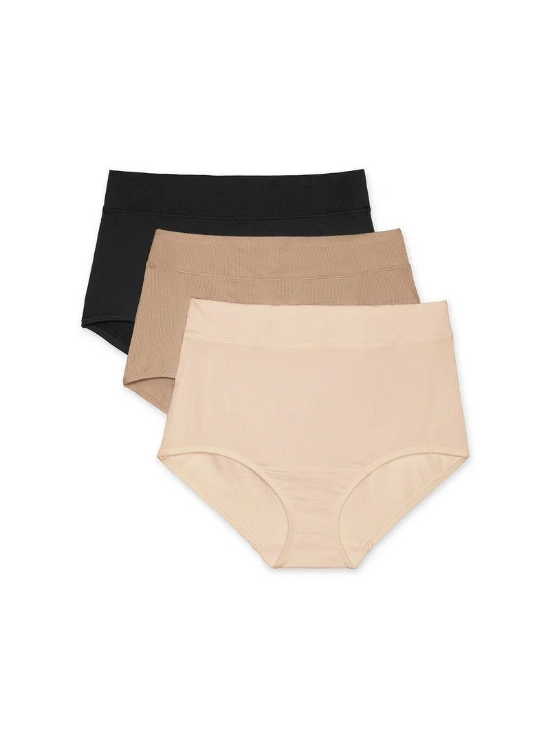 Warners Blissful Benefits Breathable Moisture-Wicking Microfiber Brief RS4963W M