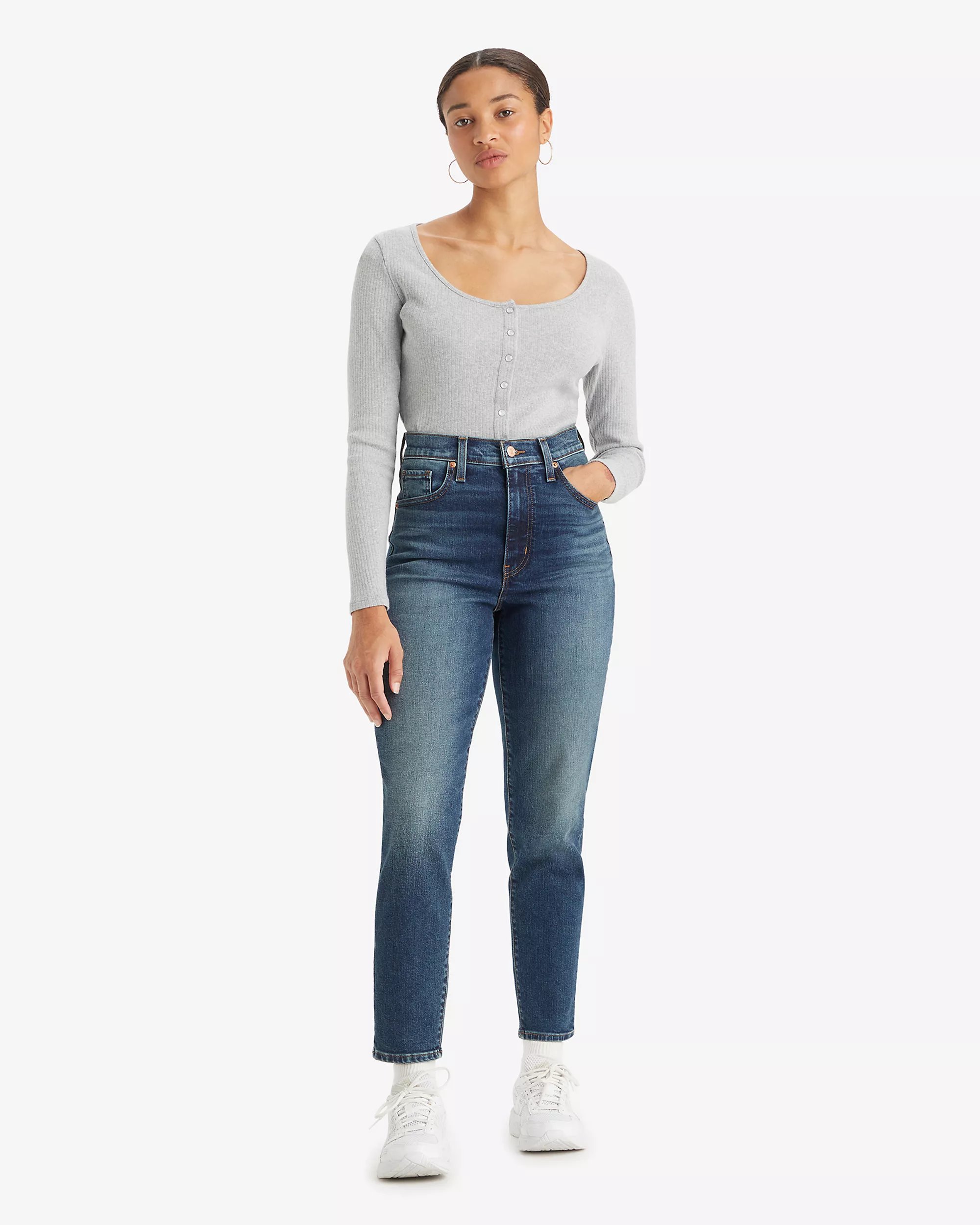 Women’s Levi’s High- Waisted Mom Jeans 30×29 (10) Moving Target: Blue