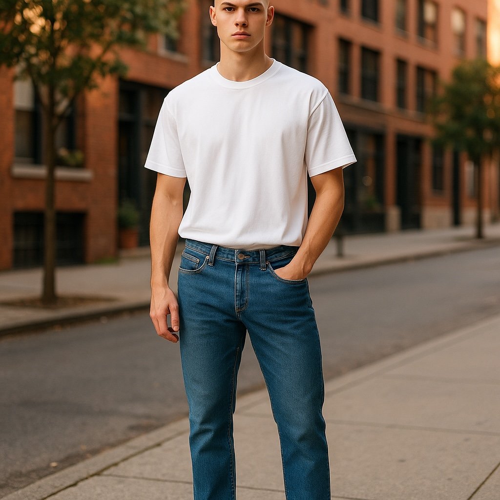 Wrangler Men’s Blue Jeans Relaxed, Straight Leg: 36×32