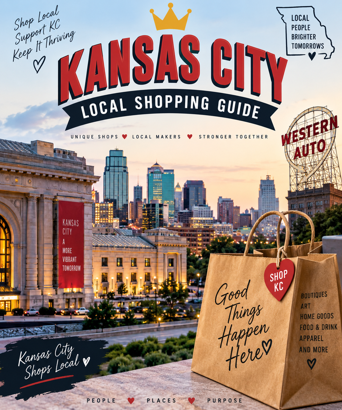 Illustrated collection of local discount shopping finds