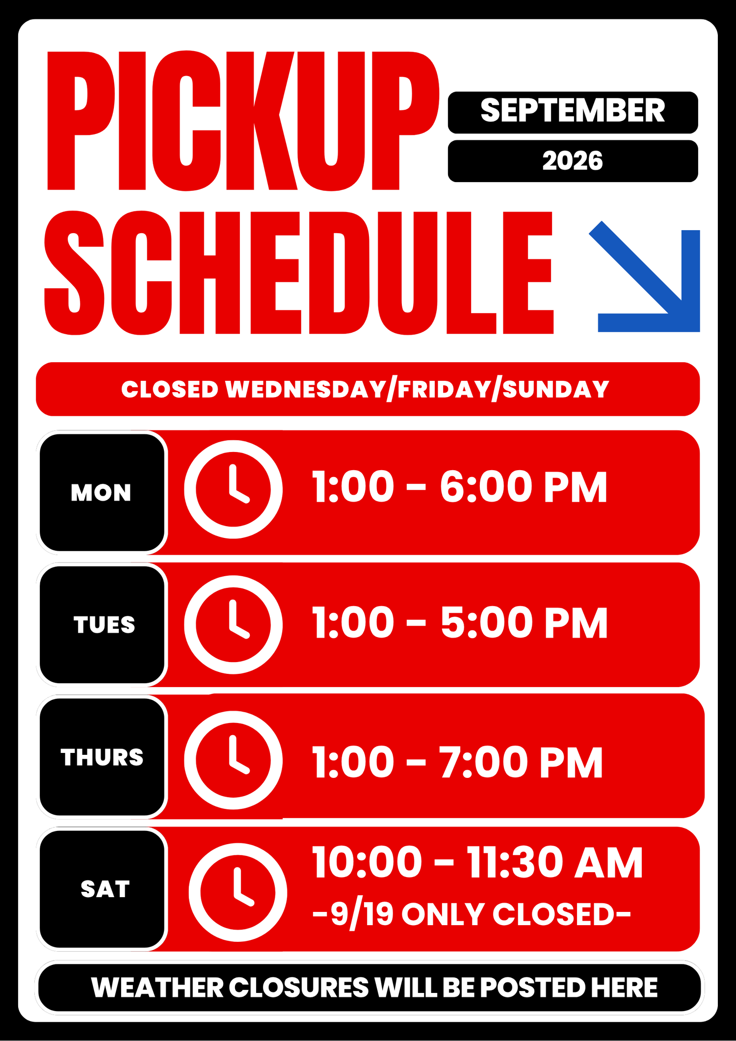 Underground Deals KC pickup hours