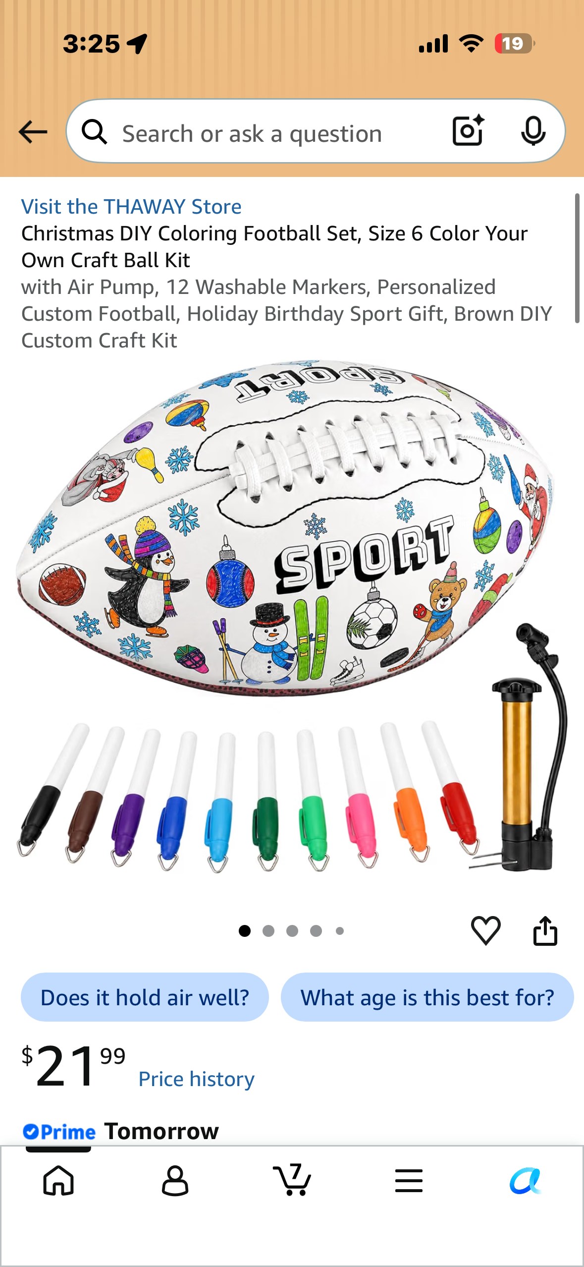 New DIY coloring football set offered as a current find