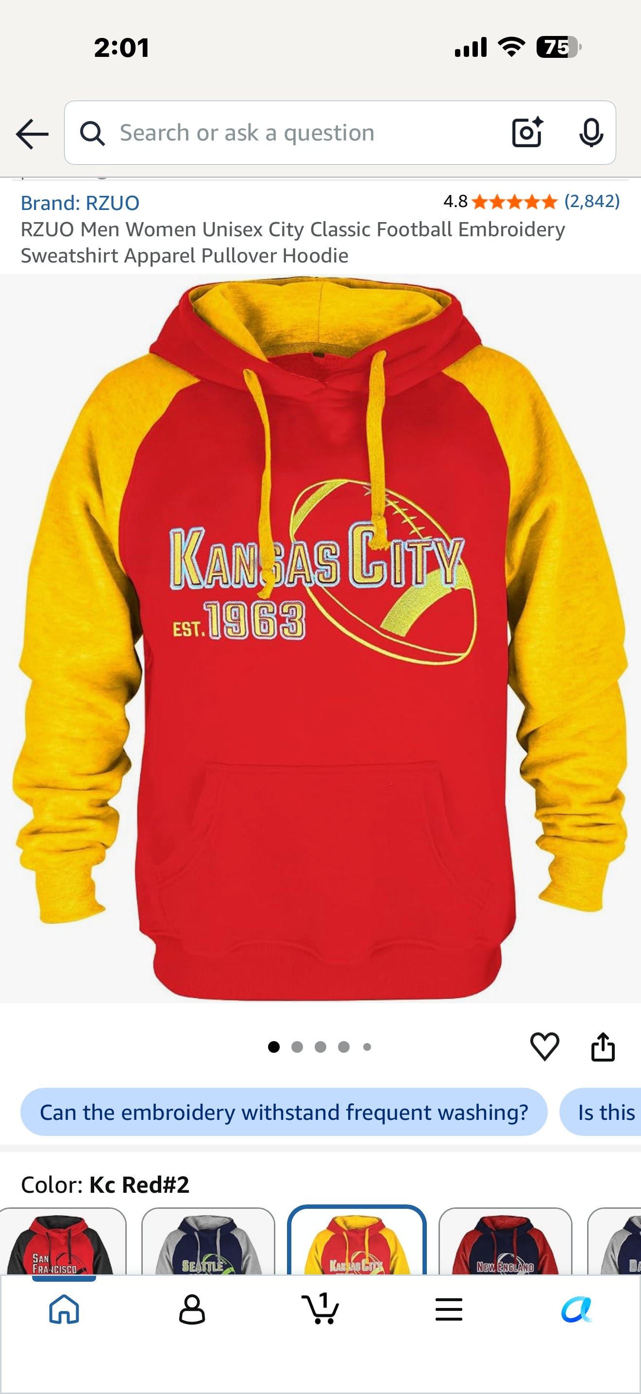 New apparel item in original packaging available as a current Underground Deals KC find