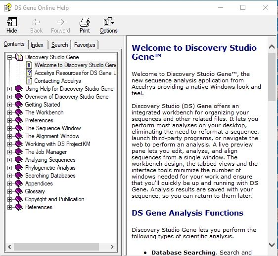 Online help documentation sample
