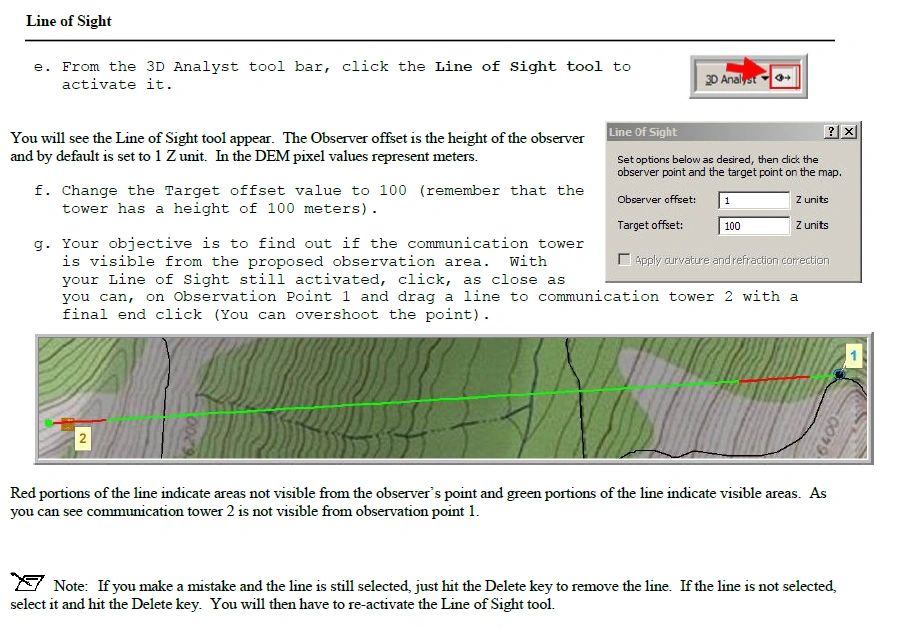 Online training screen for using geographic modelling software.
