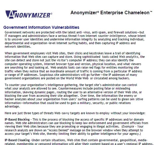 White paper about software used to combat web-based safety and security threats.