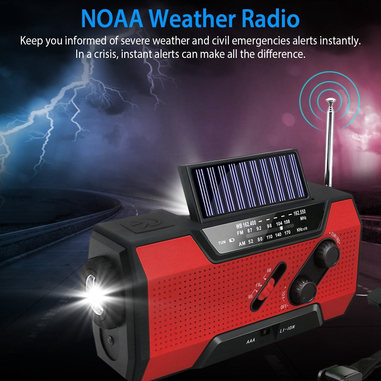 Emergency weather radio detail 6