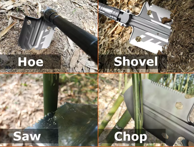 Folding shovel multi-tool detail 3