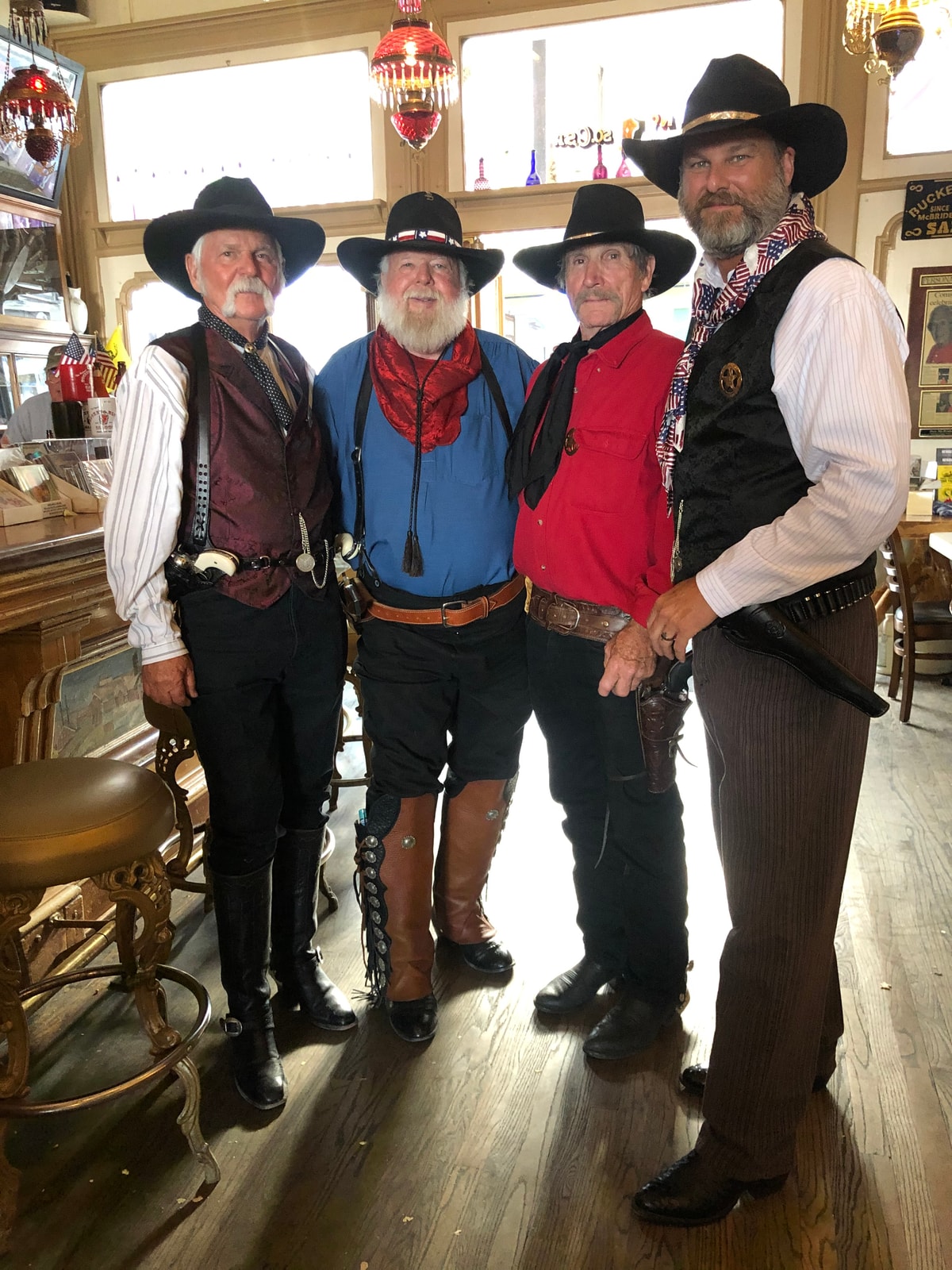 Hunter Hampton with fellow cowboys