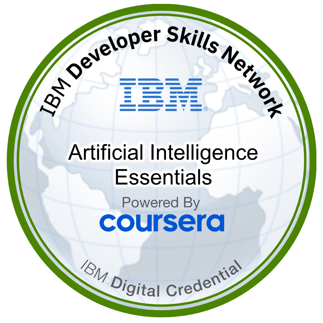 Coursera and IBM AI training badge