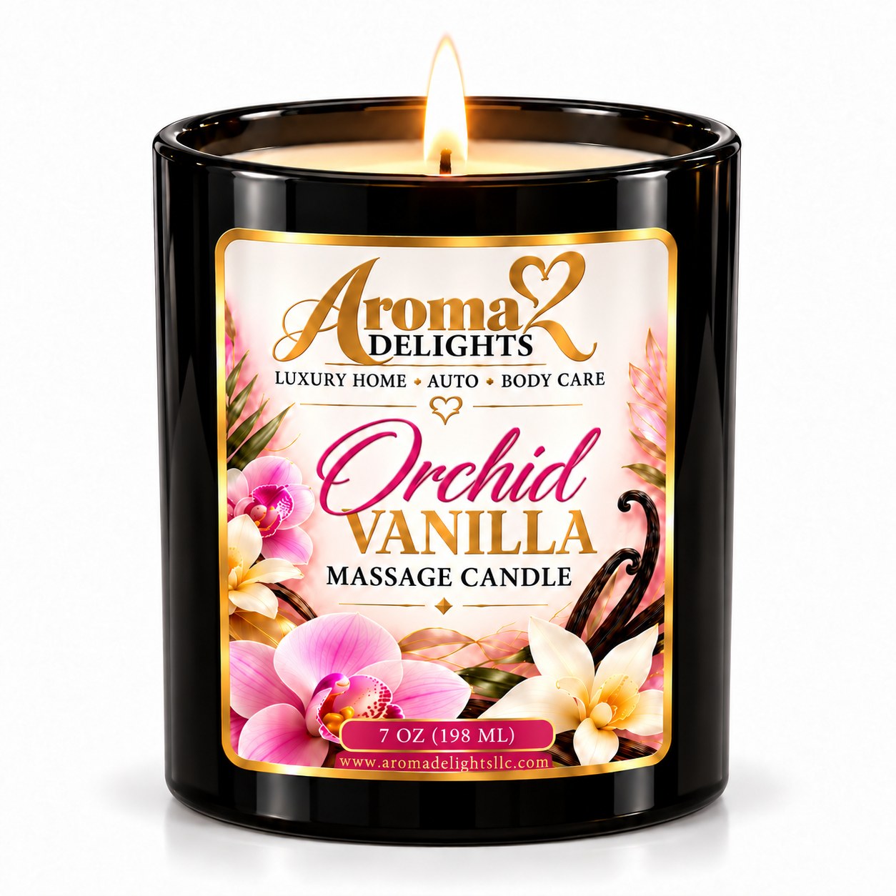 Orchid Vanilla Massage Candle by Aroma Delights