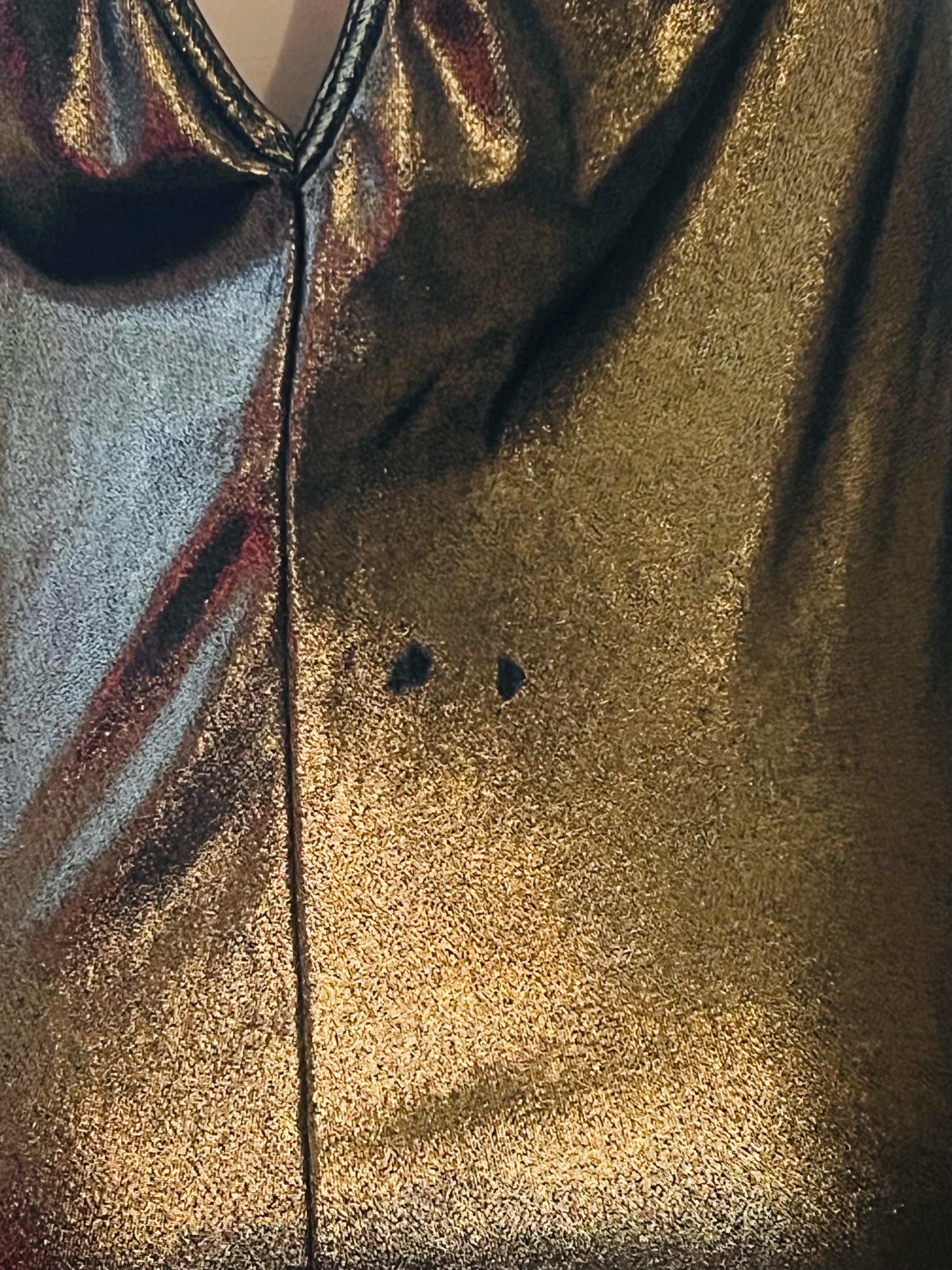 American Apparel Dark Gold Maxi Slip Dress, view 10