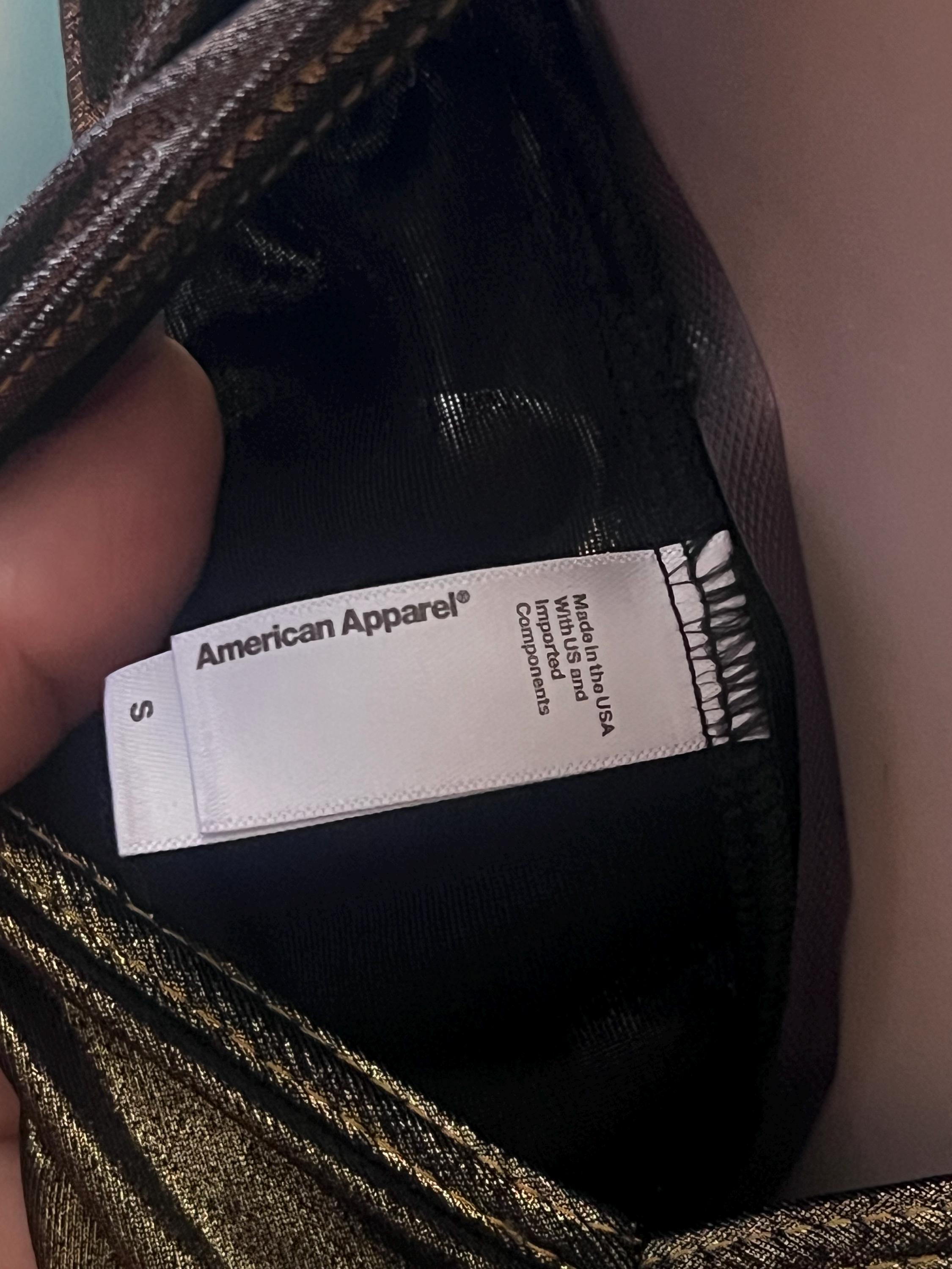 American Apparel Dark Gold Maxi Slip Dress, view 9