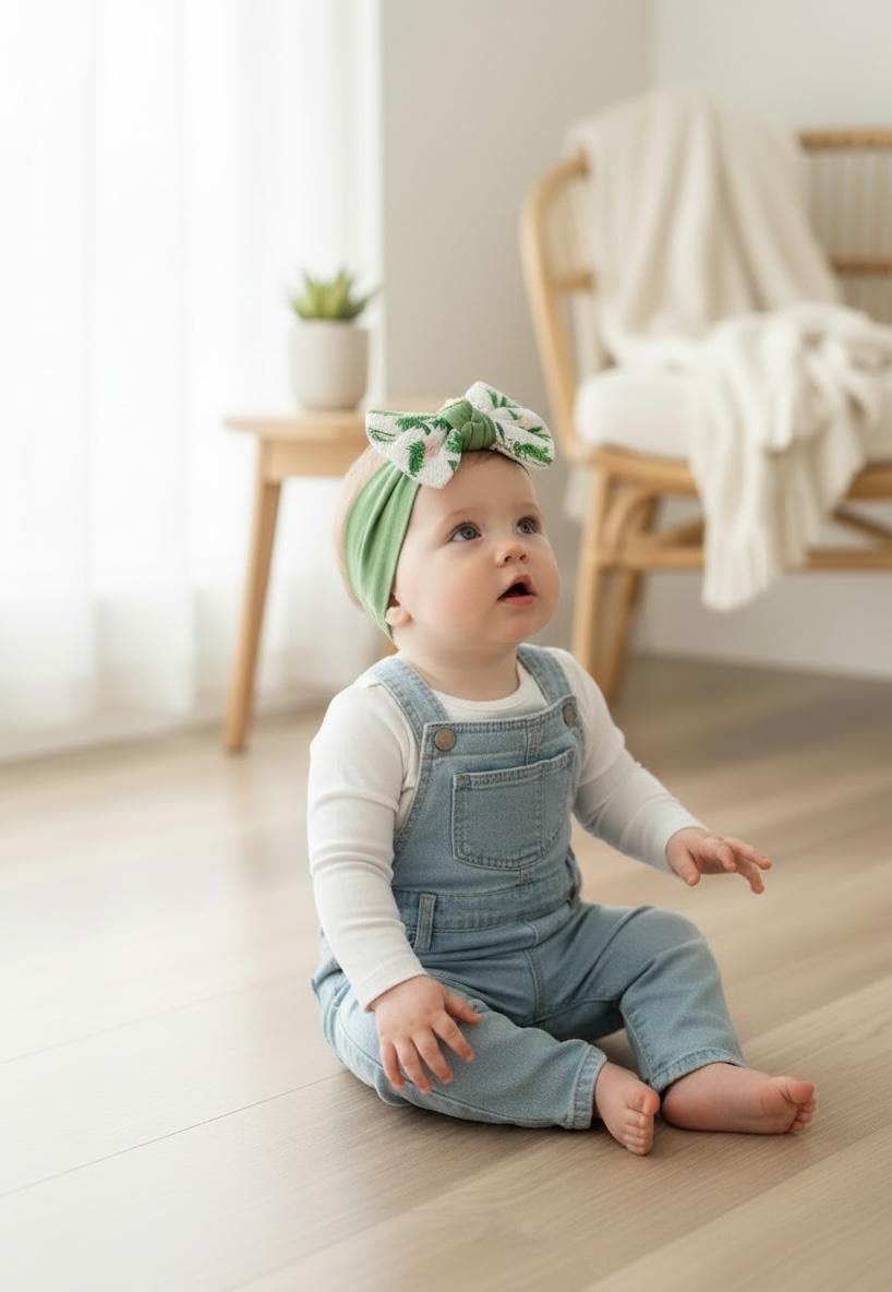 Baby and Toddler Oversized Cactus Bow Desert Blooms Headband