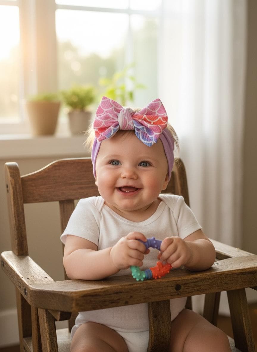 Baby and Toddler Oversized Mermaid Ombré Big Bow Headband