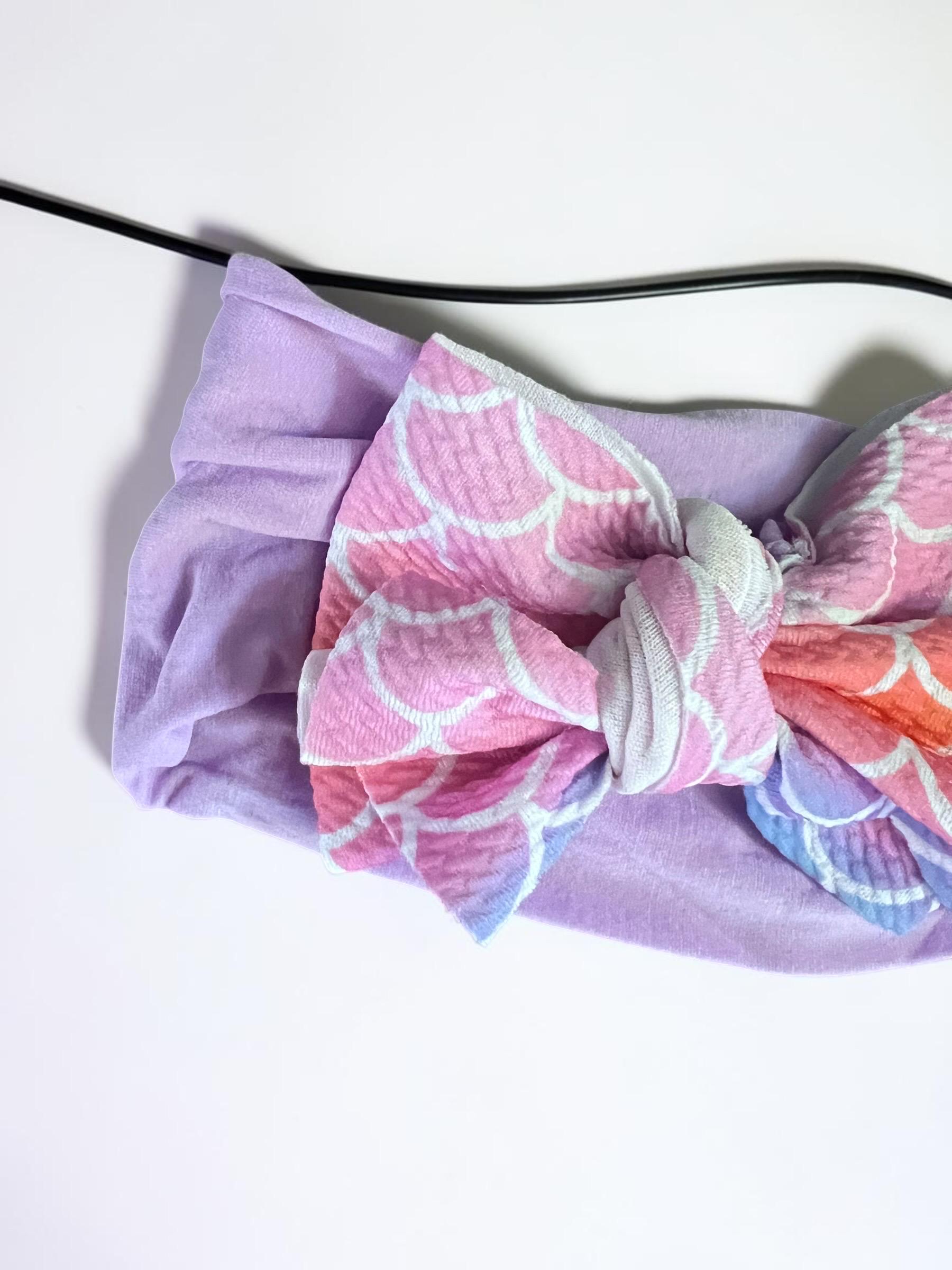 Baby and Toddler Oversized Mermaid Ombré Big Bow Headband, view 4
