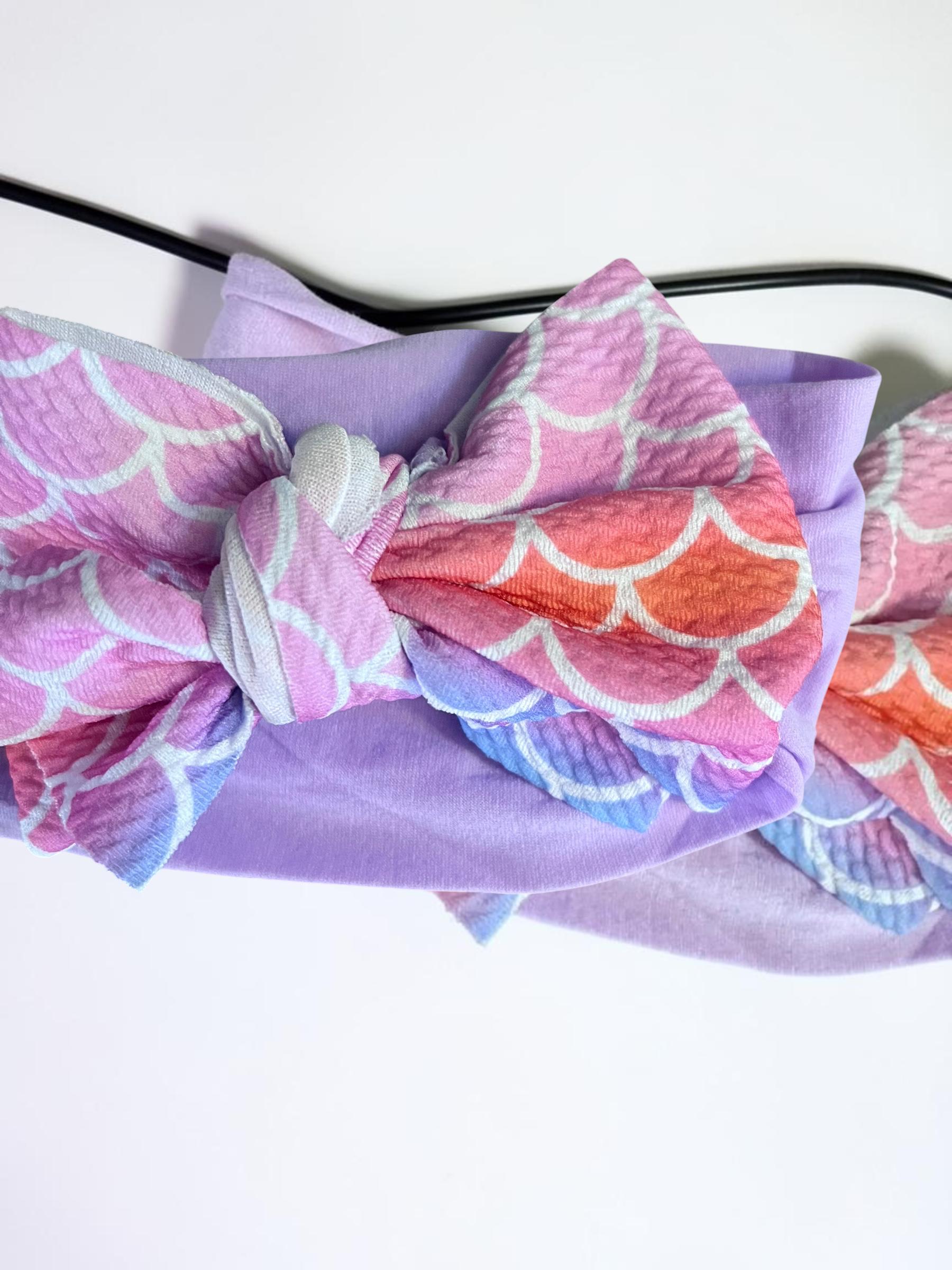 Baby and Toddler Oversized Mermaid Ombré Big Bow Headband, view 5