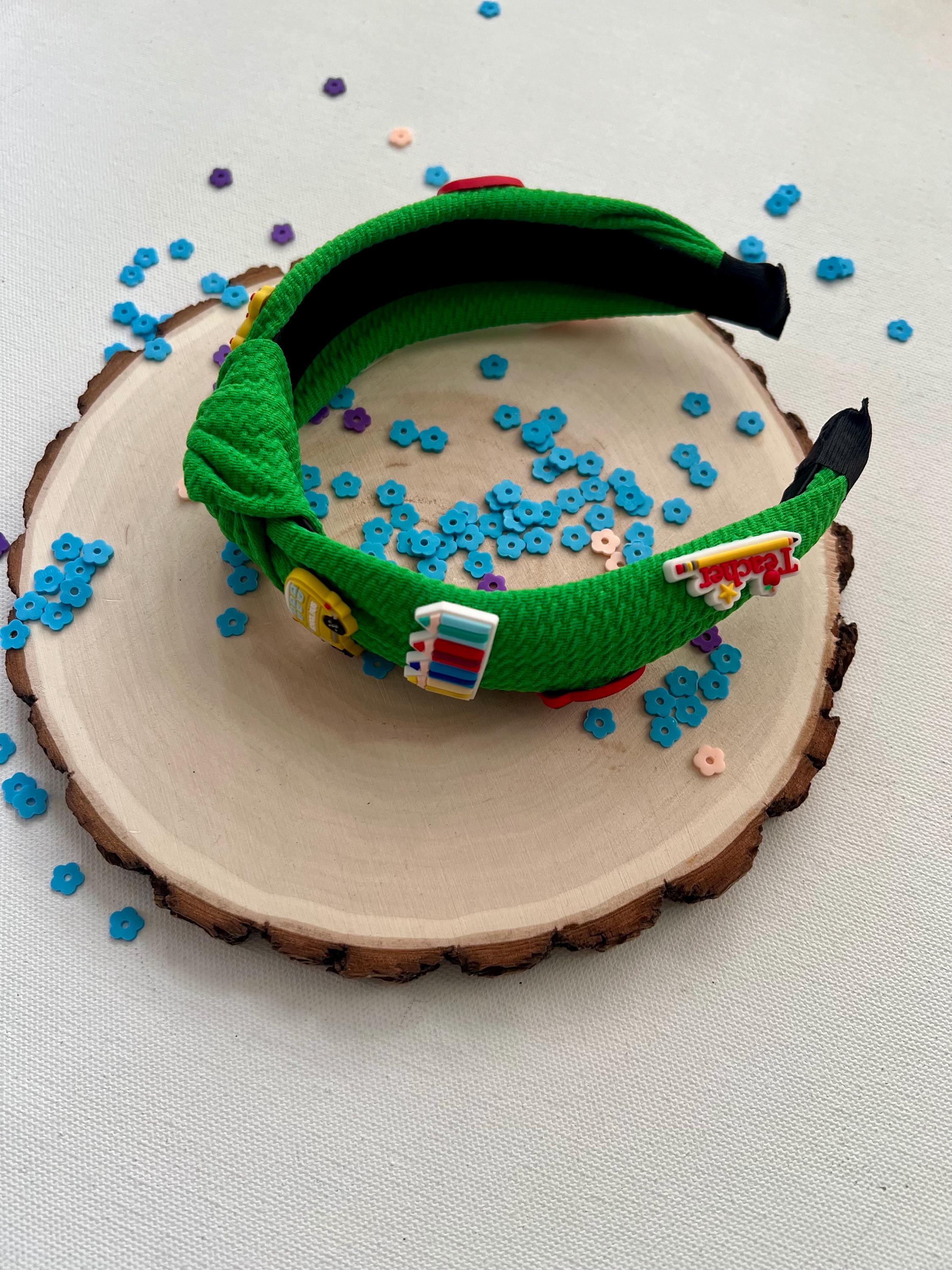 Back to school kids Knotted Charms Fsbric Headbands, view 15