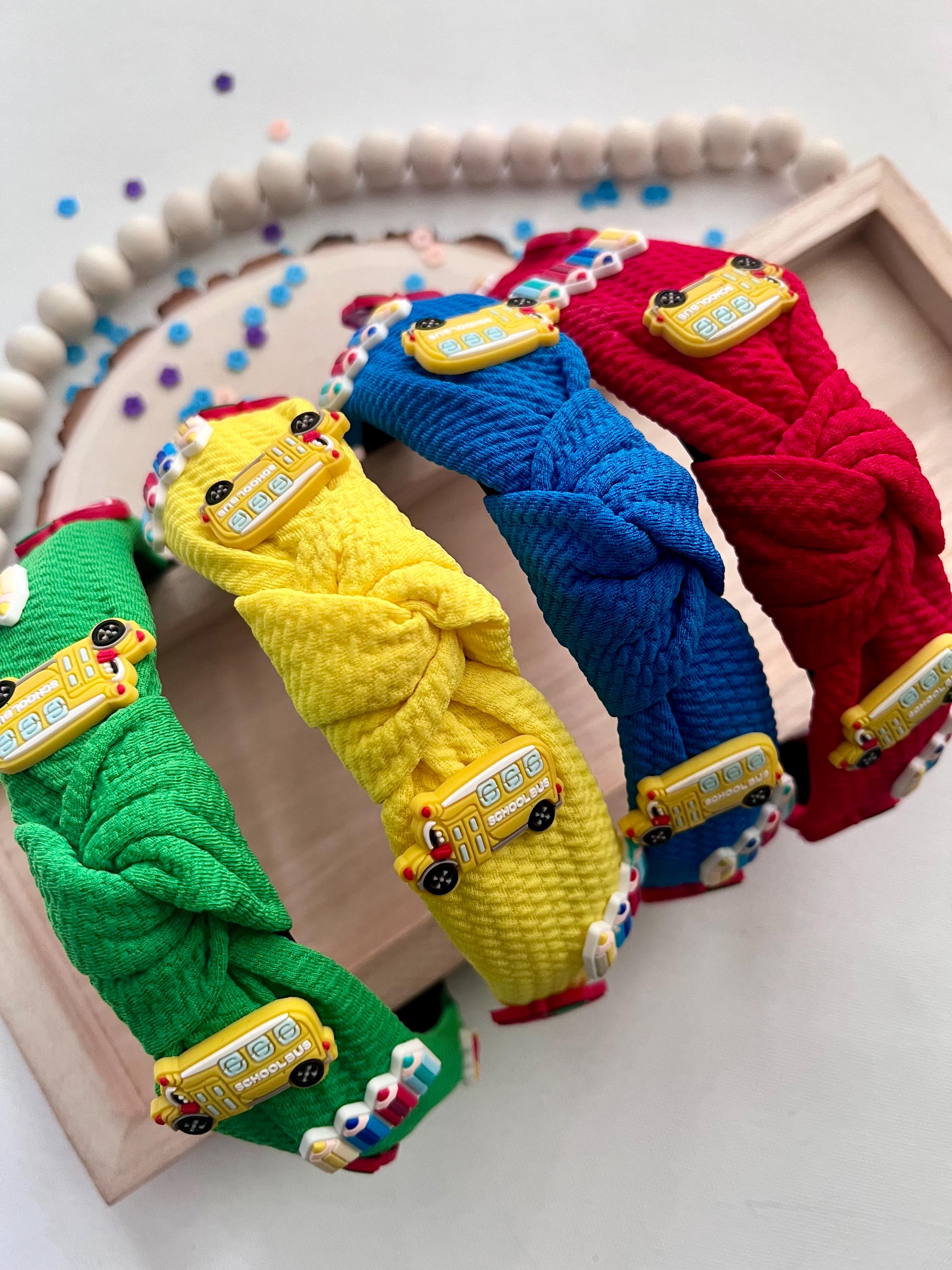 Back to school kids Knotted Charms Fsbric Headbands, view 3