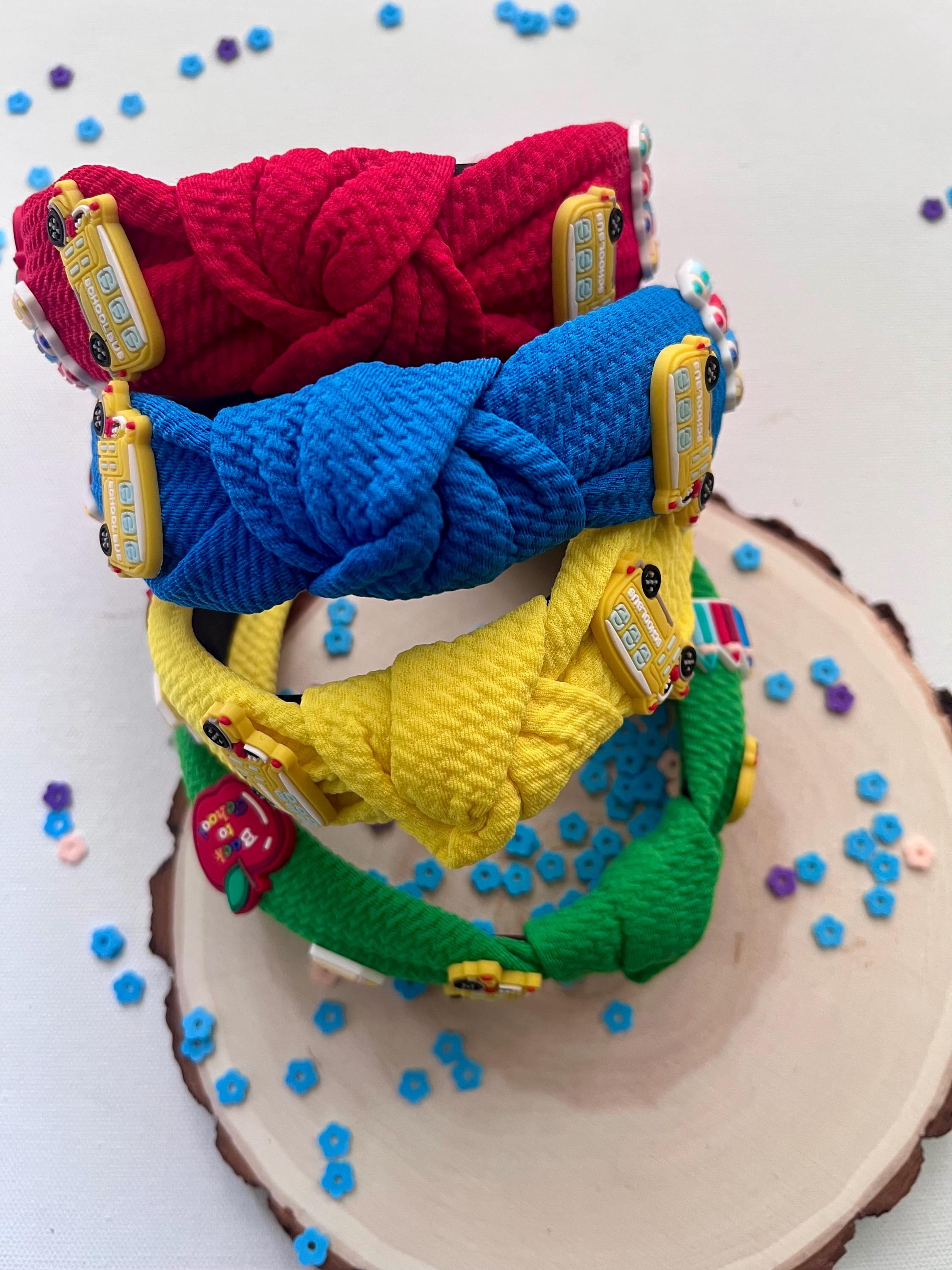 Back to school kids Knotted Charms Fsbric Headbands, view 6