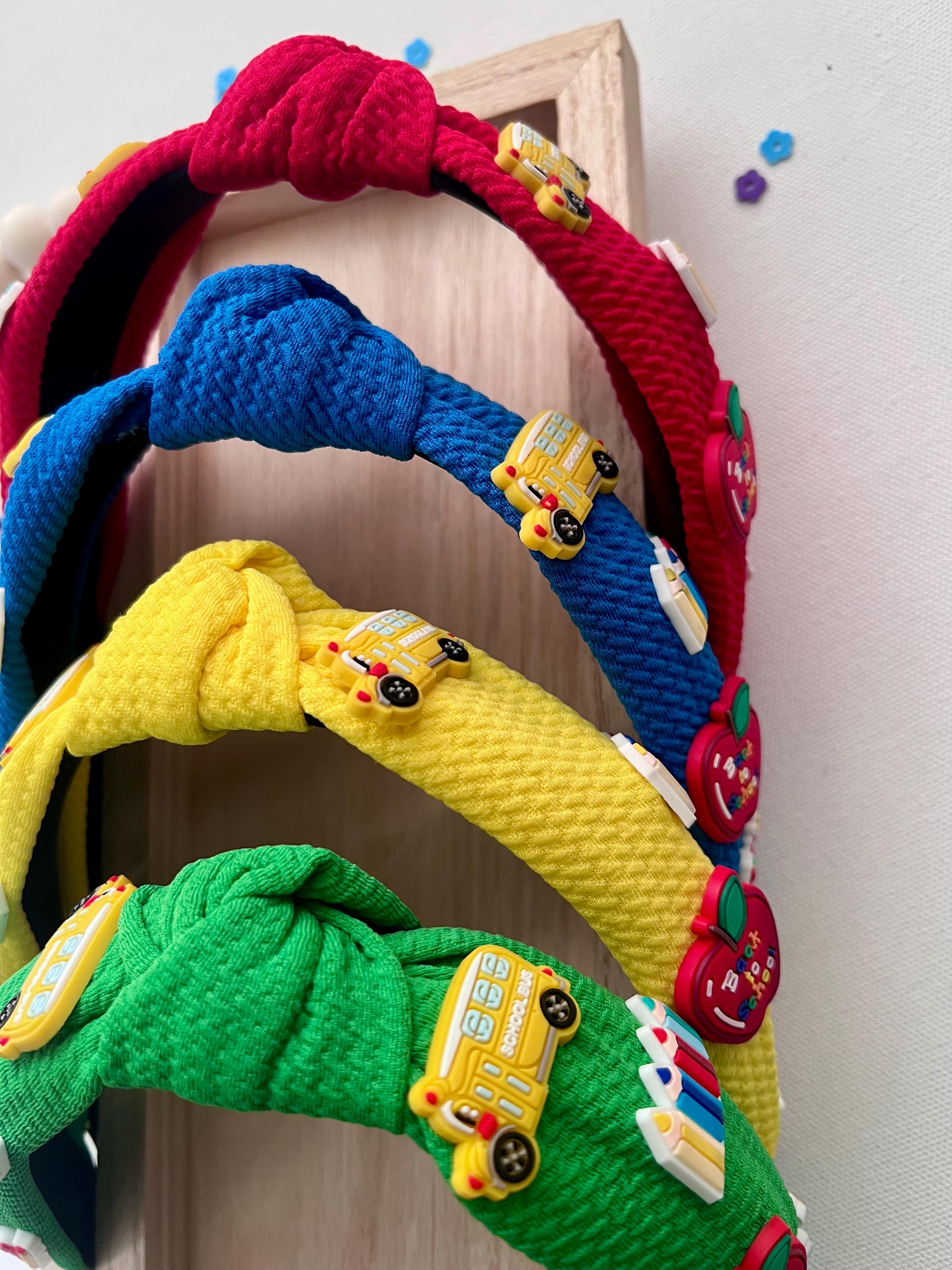 Back to school kids Knotted Charms Fsbric Headbands, view 7