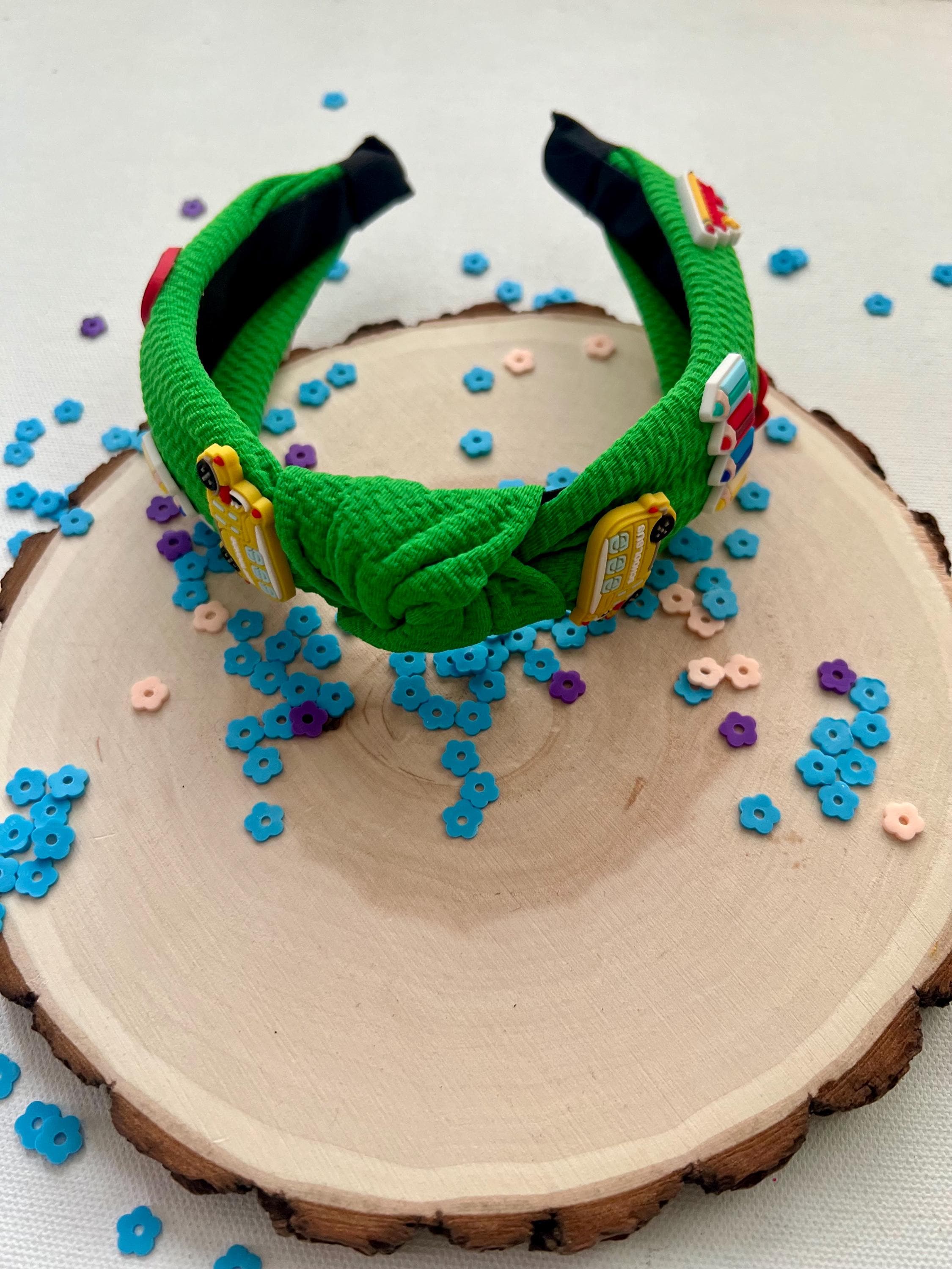 Back to school kids Knotted Charms Fsbric Headbands, view 8