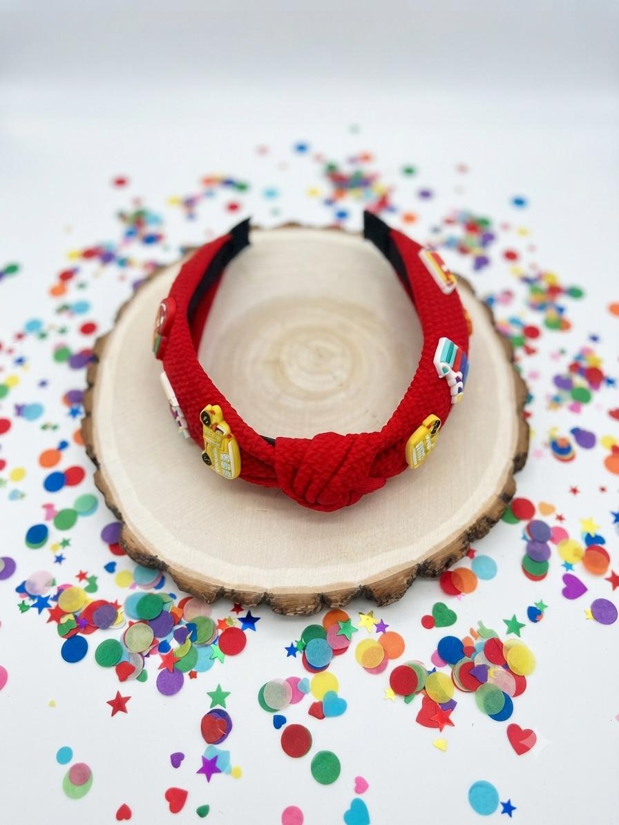 Back to school kids Knotted Charms Fsbric Headbands, view 9