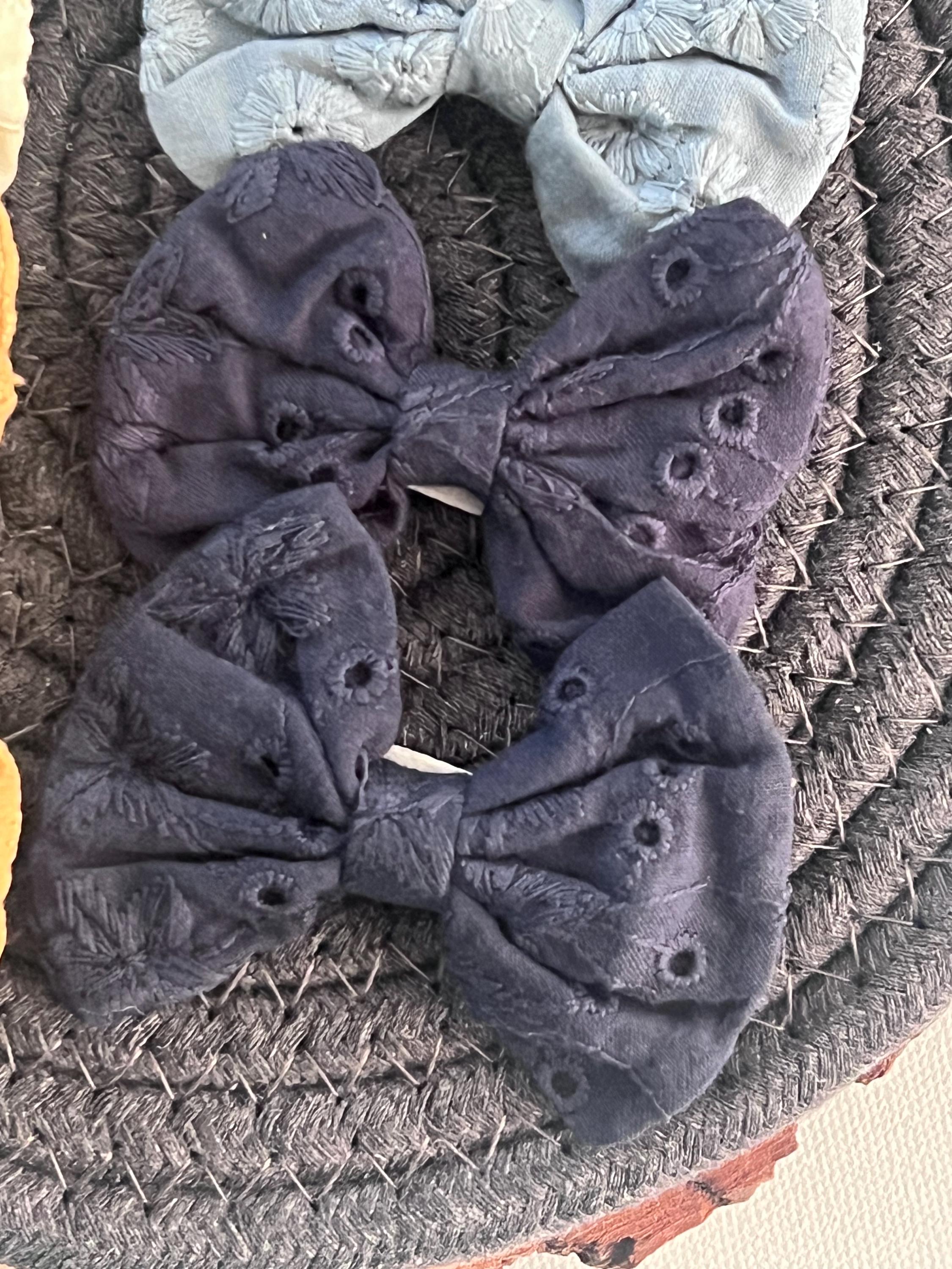 Fall Floral Embroidered Hair Bow Clips – Set of 2 | Baby & Girls Hair Accessories, view 6