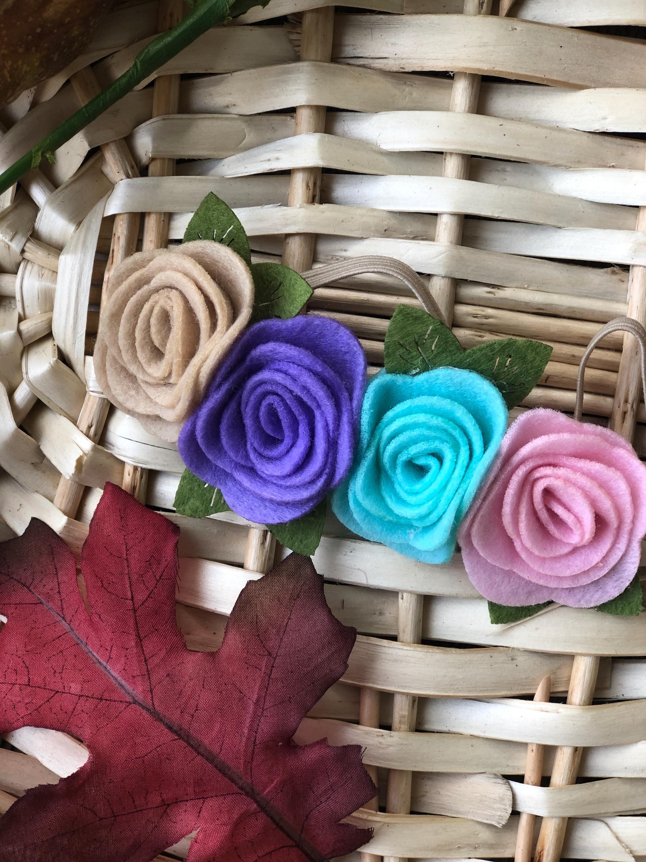Felt Flower Baby Headband Handmade Floral Hair Accessory, view 3