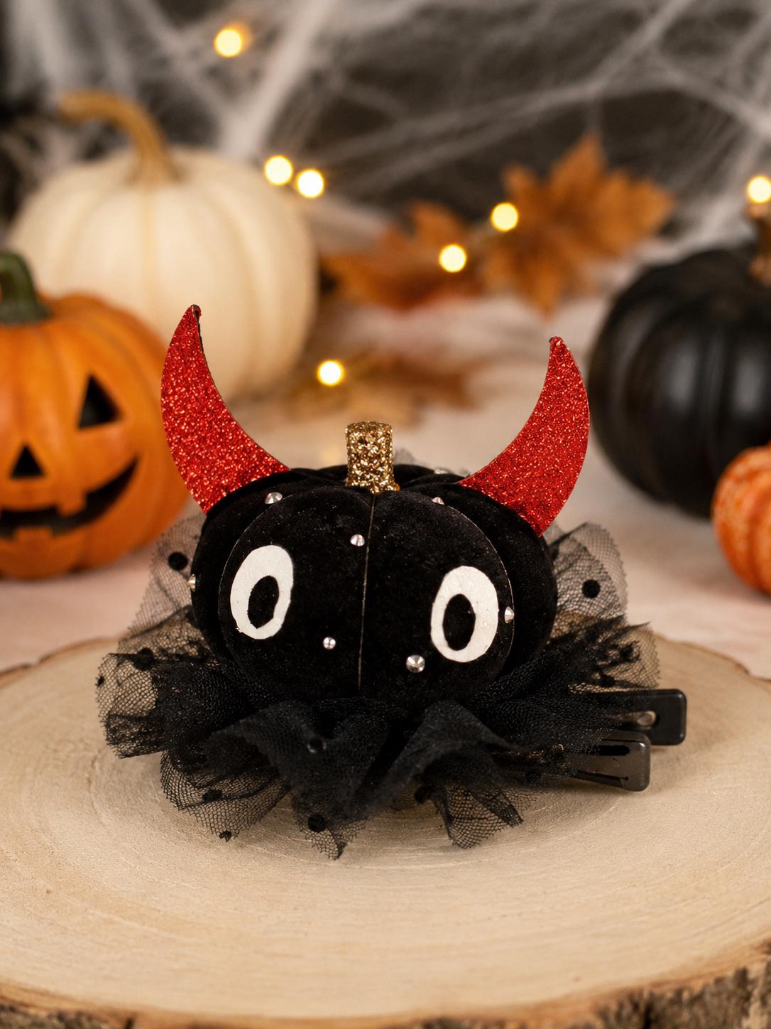 Halloween Devil Pumpkin Hair Clip, view 2