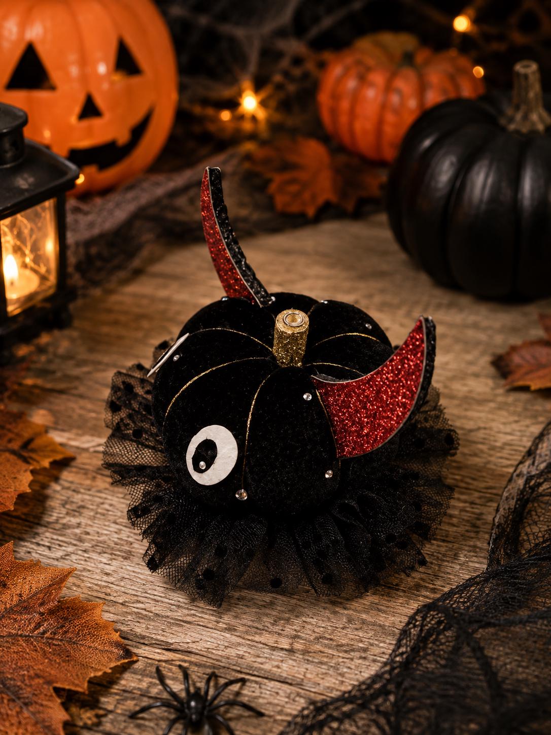 Halloween Devil Pumpkin Hair Clip, view 5