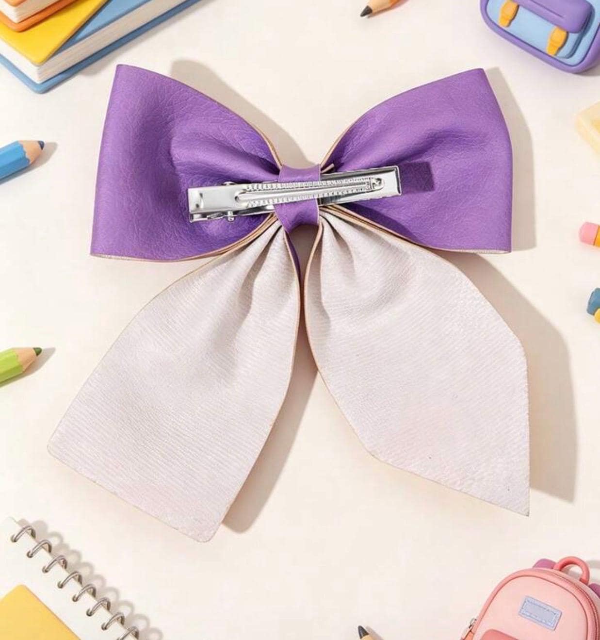 Handmade Colorful pencil hair bows for kids, view 11