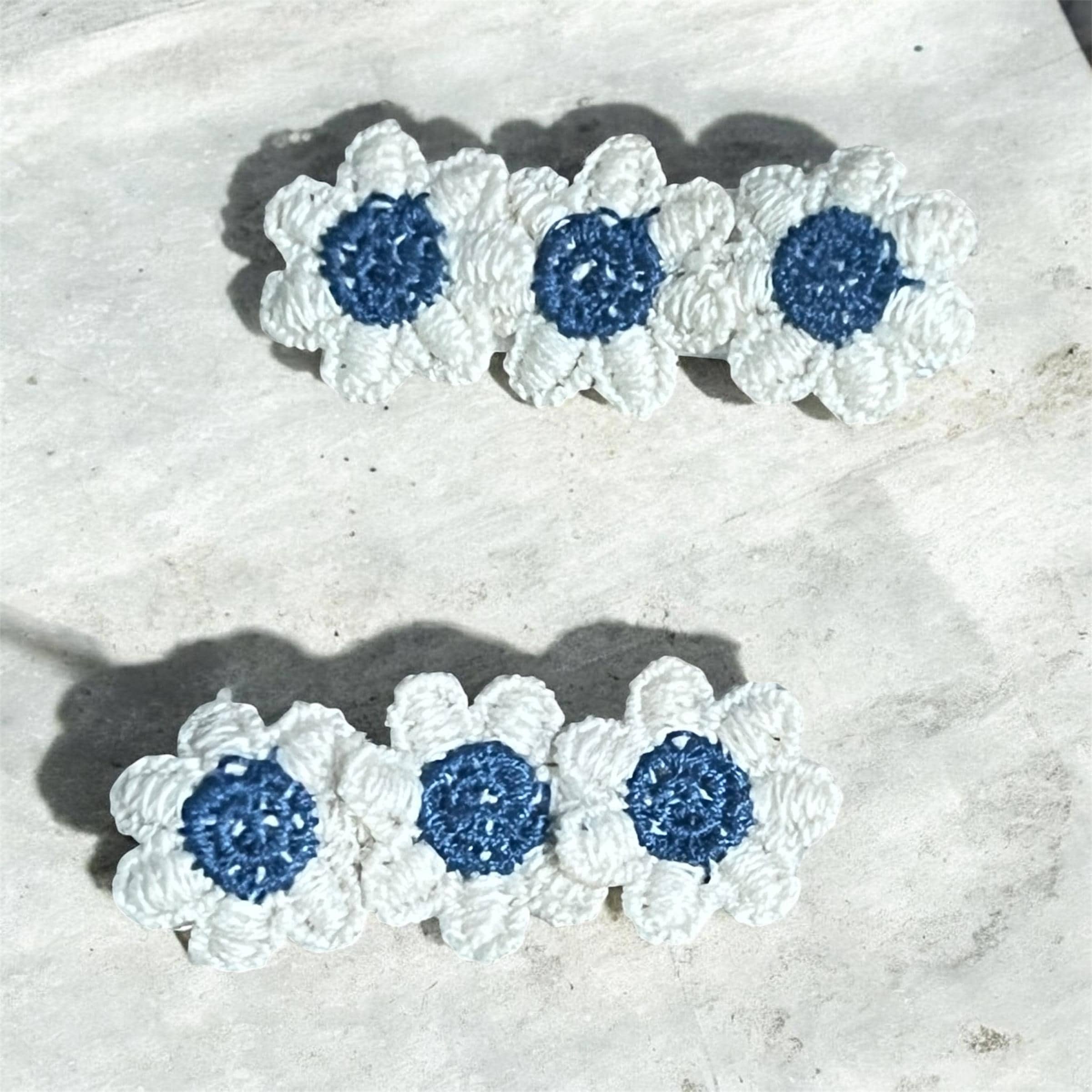 Handmade Crochet Flower Hair Clip for Girls/Toddlers, view 5