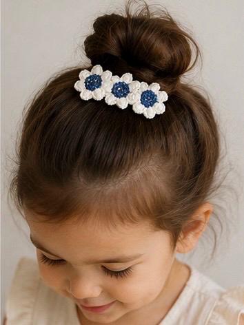 Handmade Crochet Flower Hair Clip for Girls/Toddlers, view 6