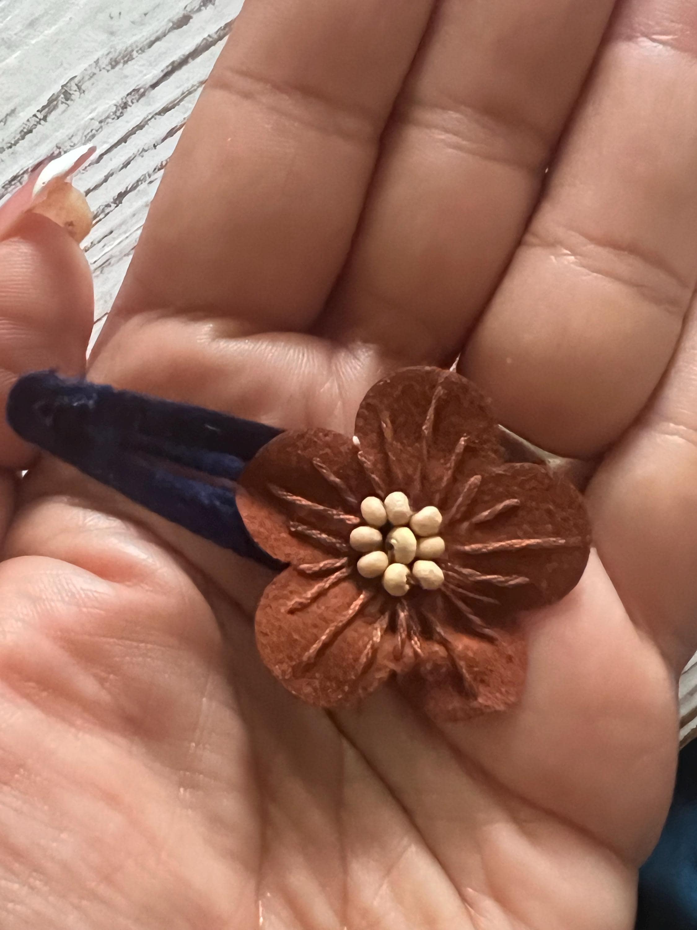 Handmade Flower Hair Clip Set – Woodland Blossom Kids Hair Accessories, view 7