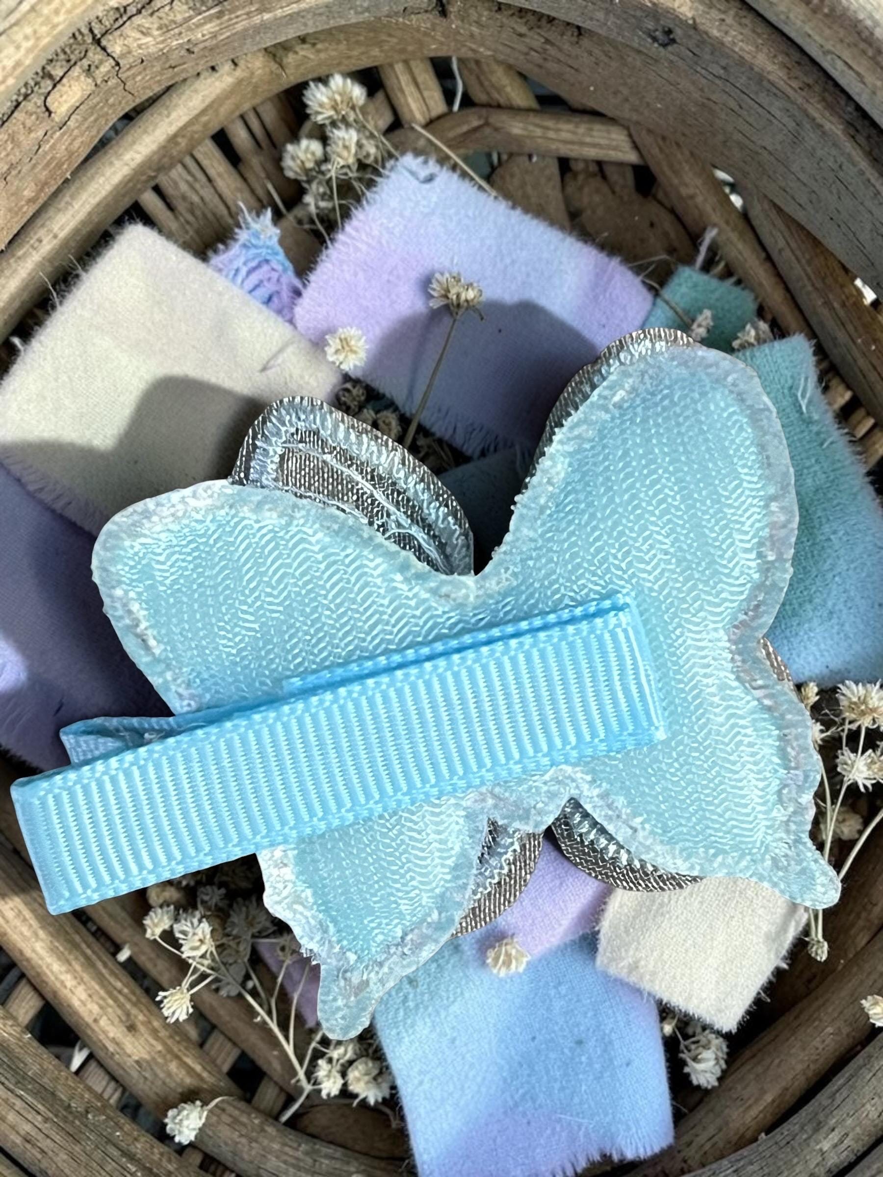 Iridescent Pastel Butterfly Hair Clips - Set of 2, view 13